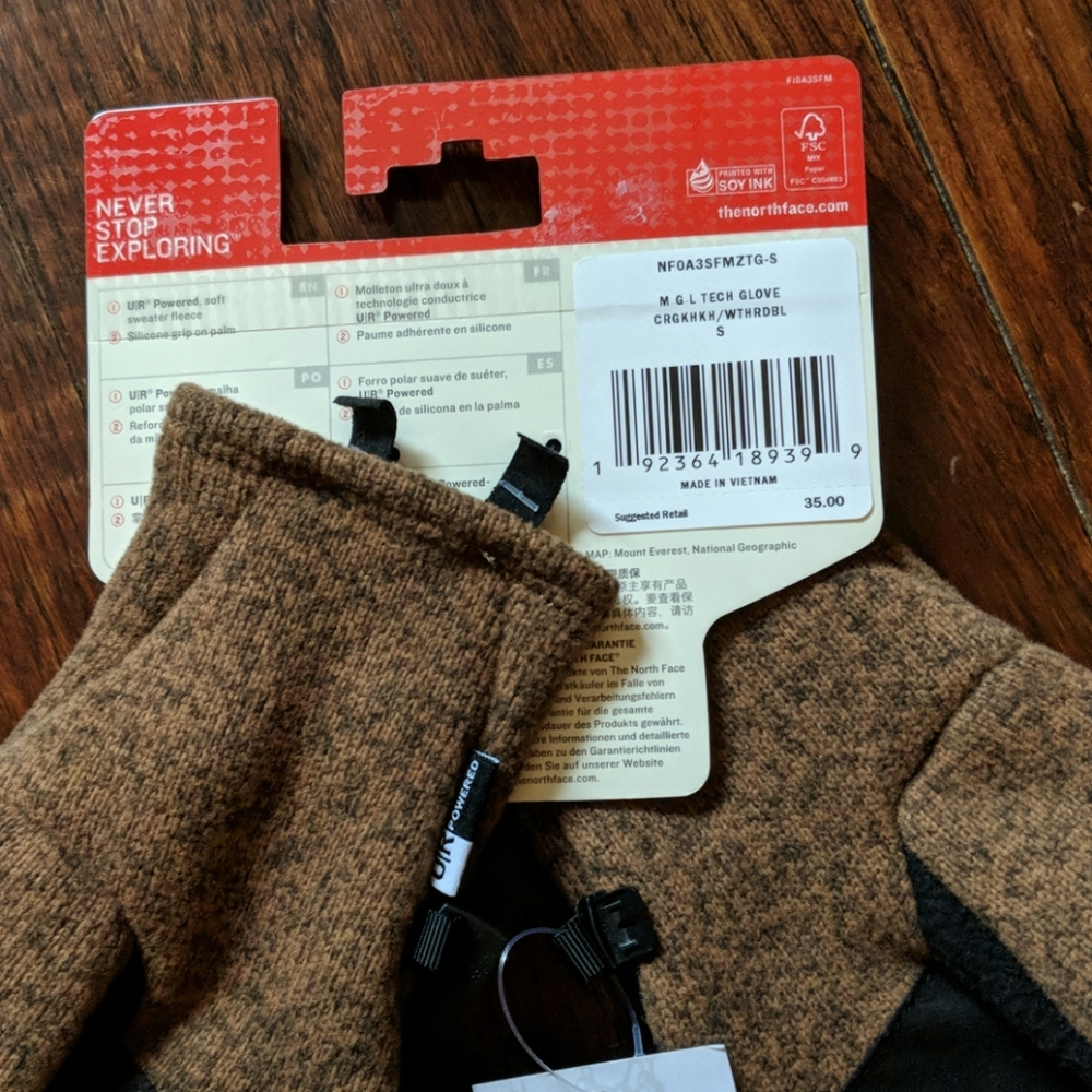 Men's U/R powered The North Face gloves - Picture 3 of 4